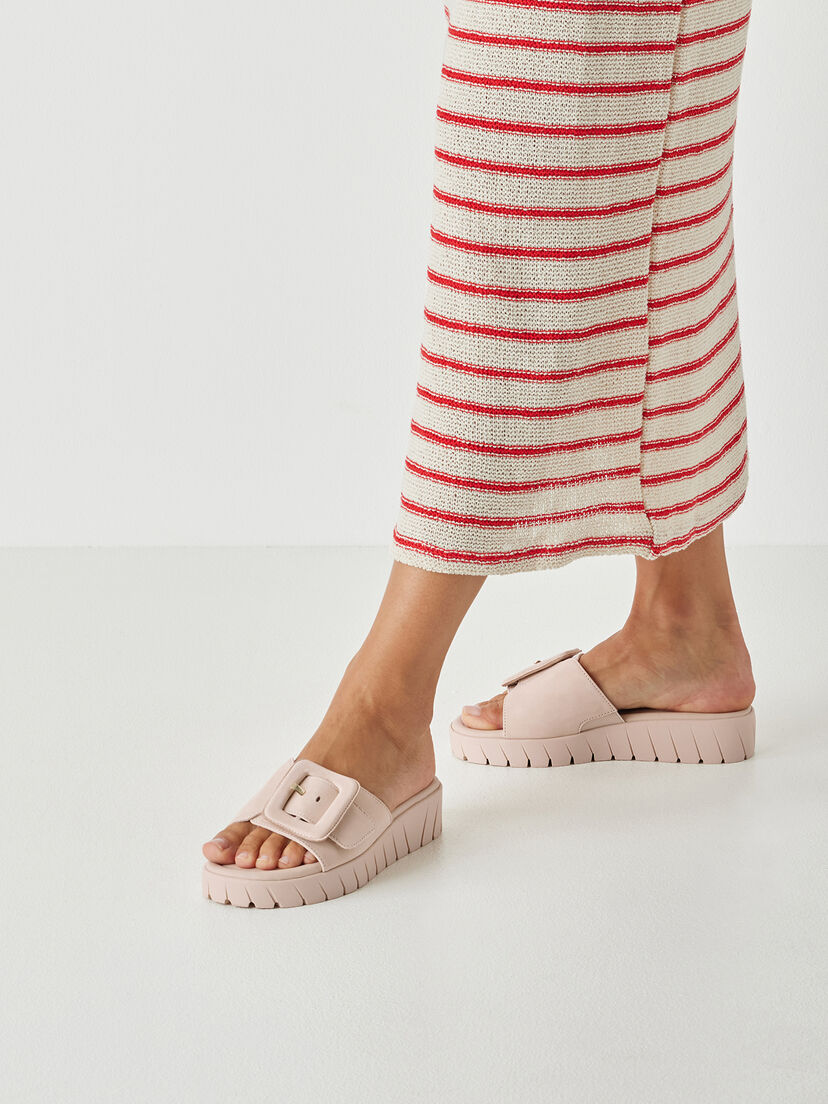 Leren Slipper - beige
