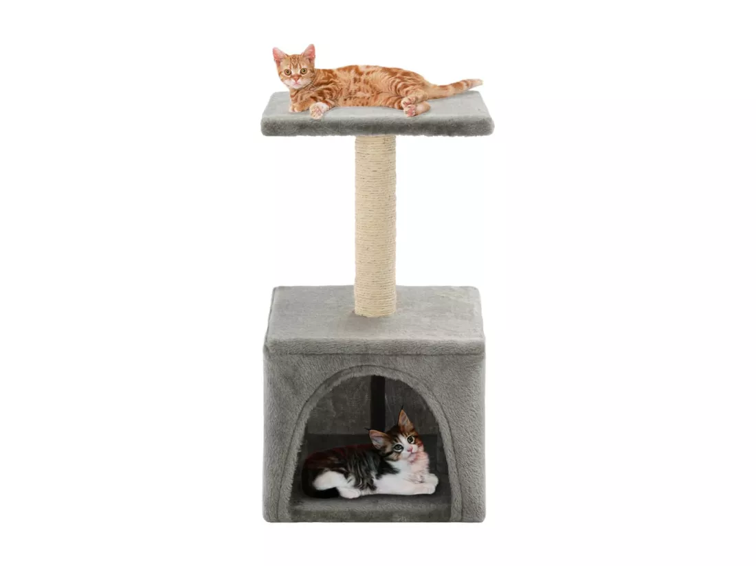Arbre à chat avec griffoirs en sisal 55 cm Gris