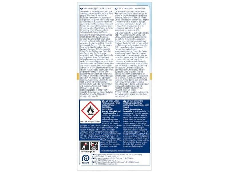 Air Wick Active Fresh Starter-Set Meeresbrise Wasserbasiertes, automatisches Duftspray mit frischem Duft