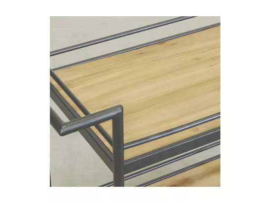 Desserte à roulettes en bois et métal