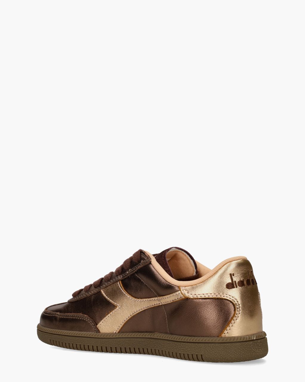 Diadora Sport Trainer Metalized Donkerbruin/Roségoud Damessneakers