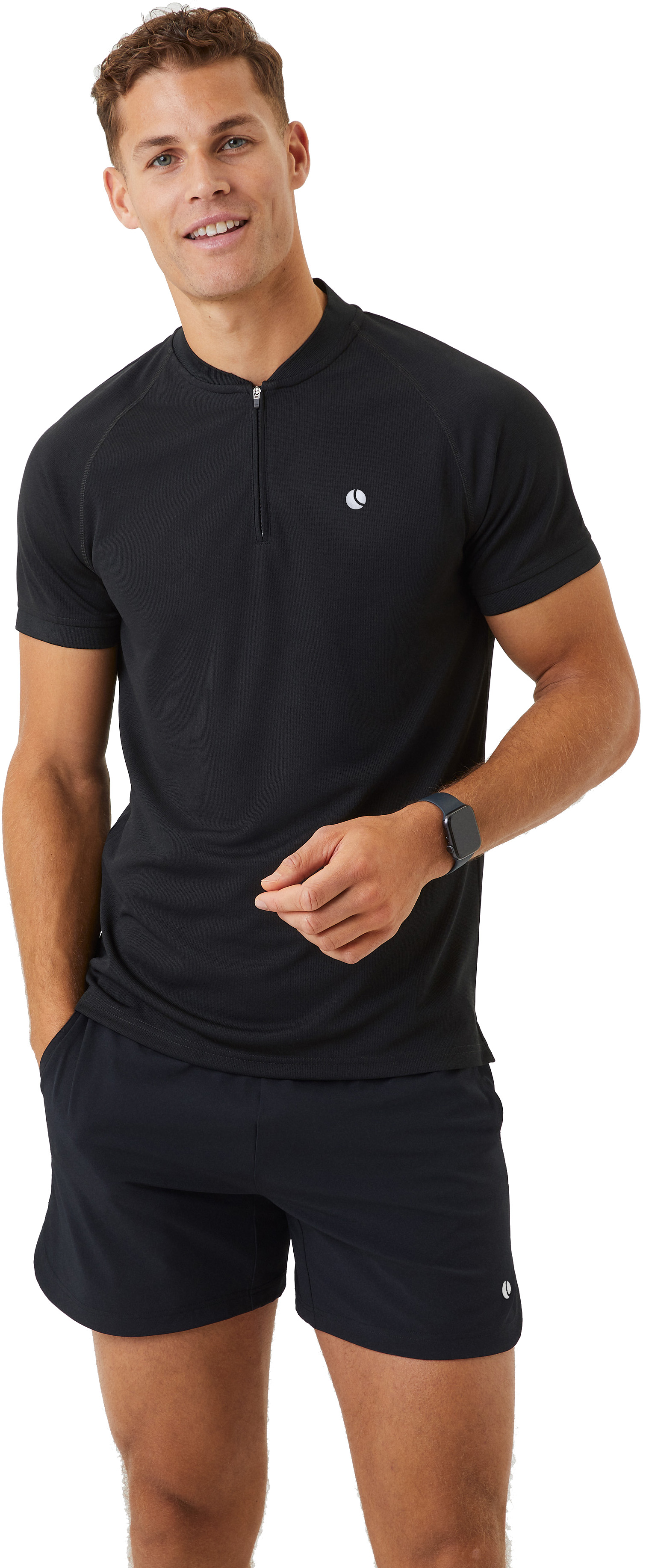 Ace Performance Zip Polo Herre Black Beauty