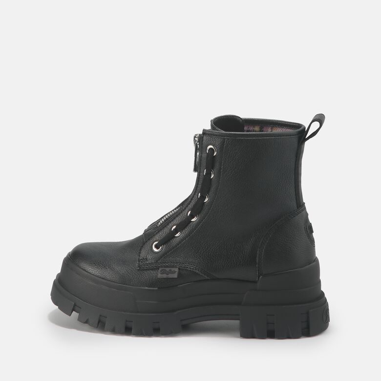Aspha Zip bottines hautes véganes, noir