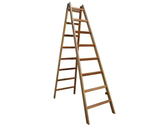 Jumbo wienerstige 2x8 trin - 2,14 m massiv træ