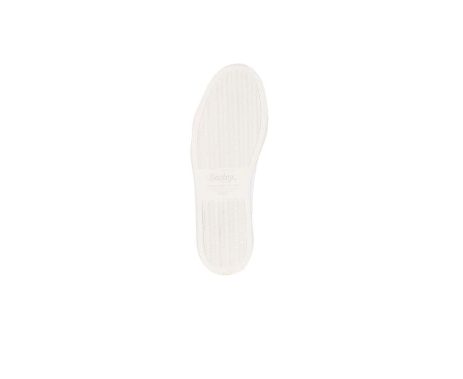 Sneakers homme Blanc et Velours Gris - BRENTWOOD