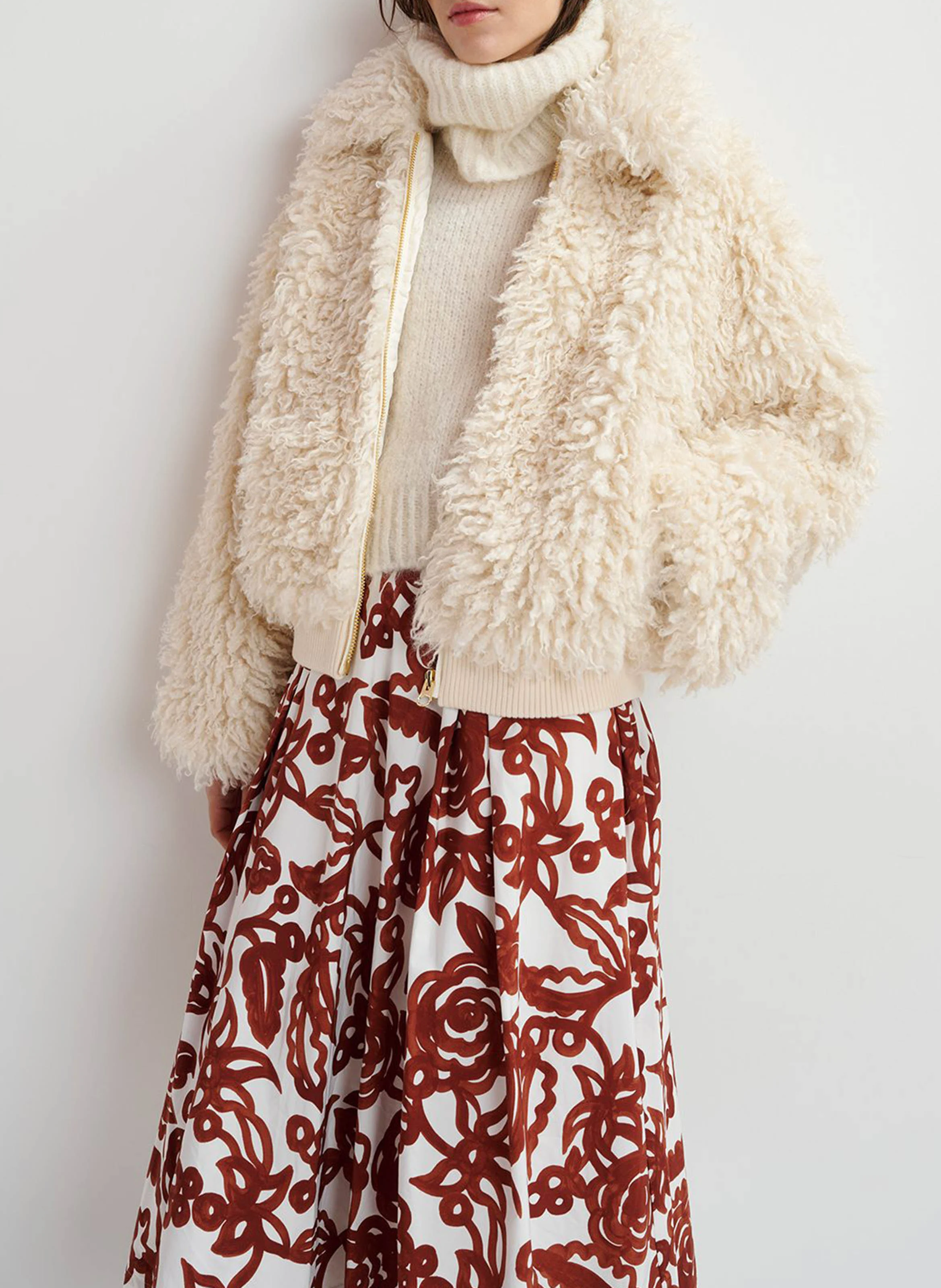 GENERGIZED - Veste oversize effet peau de mouton | Blanc