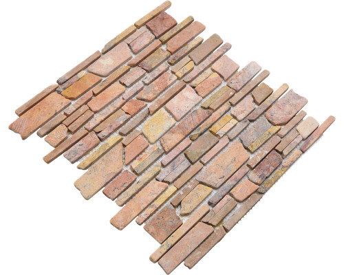Natuursteenmozaïek MOS Brick 220 rood 30,5x30,5 cm
