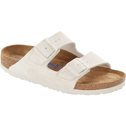 Birkenstock Arizona Soft Foodbed Sandaler, Antique White, 42