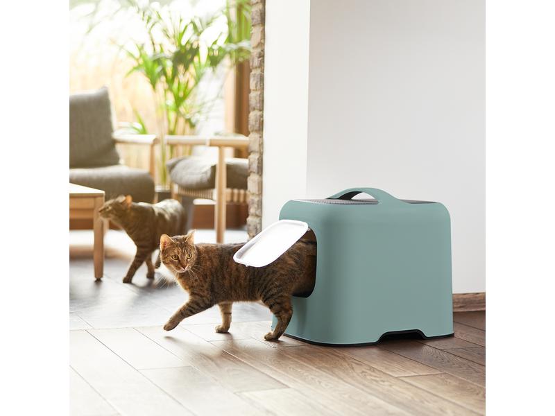 Rotho Katzentoilette Biala, Mistletoe grün Katzenklo aus recyceltem Kunststoff