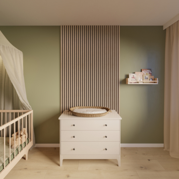 Kleurstaal lattenwand Decowall Acoustic natuur eiken 18x30 cm