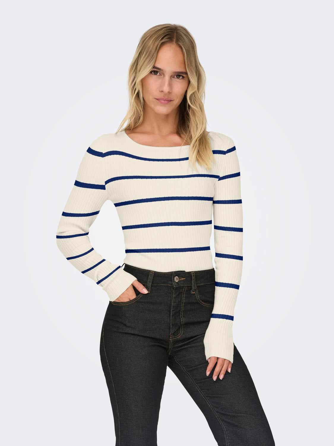 ONLIBI Strickpullover Whitecap Gray