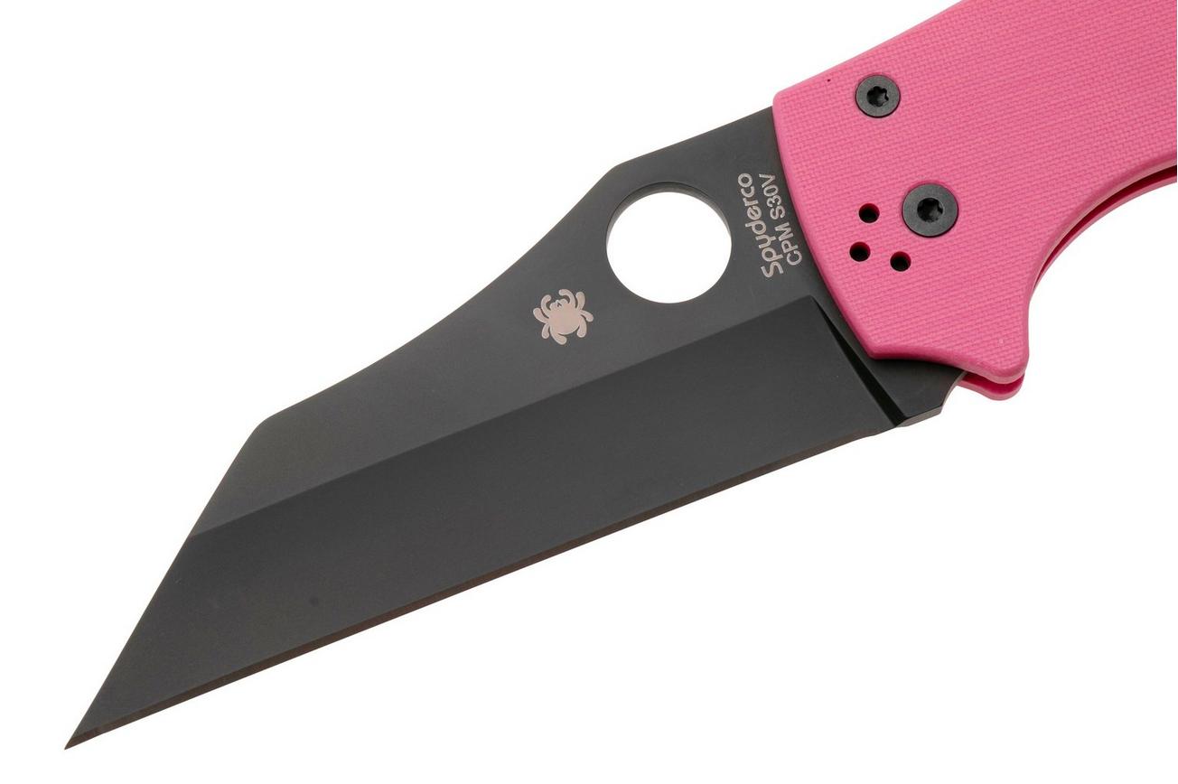Spyderco YoJumbo Black DLC CPM S30V C253GPNBKP Pink G10, Sprint Run zakmes, Michael Janich design