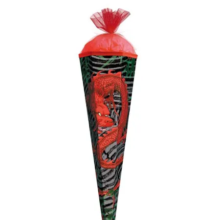 Roth Schultüte 85 cm und Glittereffekten Dragon