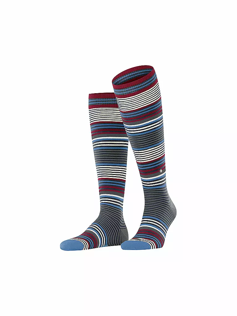 BURLINGTON Herren Kniestrümpfe STRIPE 40-46 marine blau