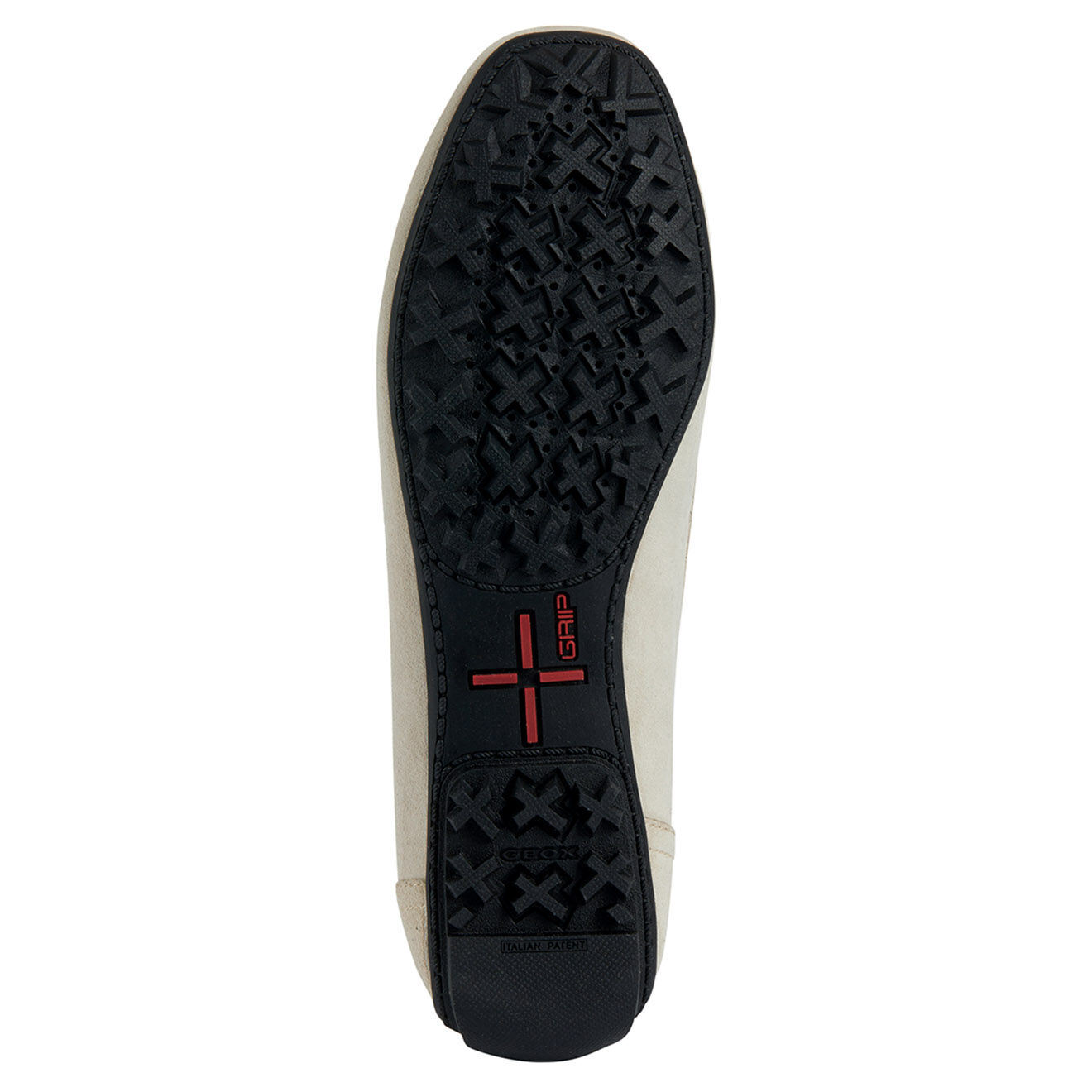 Geox Mocassins en Velours de Cuir Kosmopolis écrus