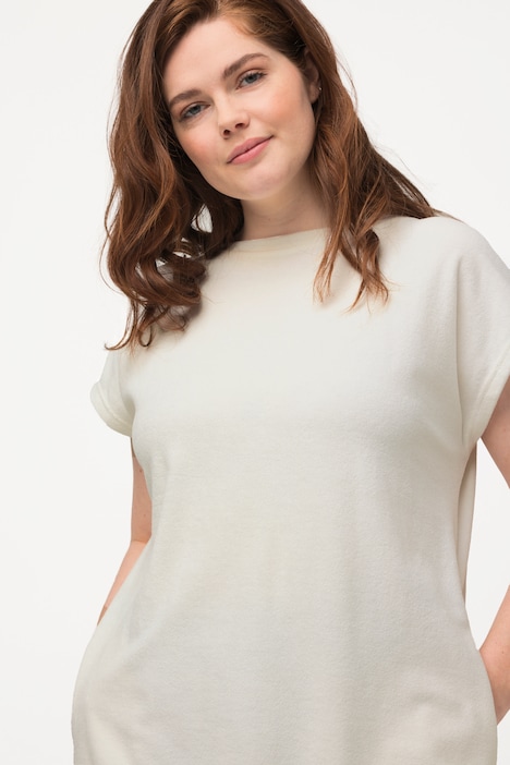 Frottee-Shirt, Rundhals, Halbarm, Biobaumwolle