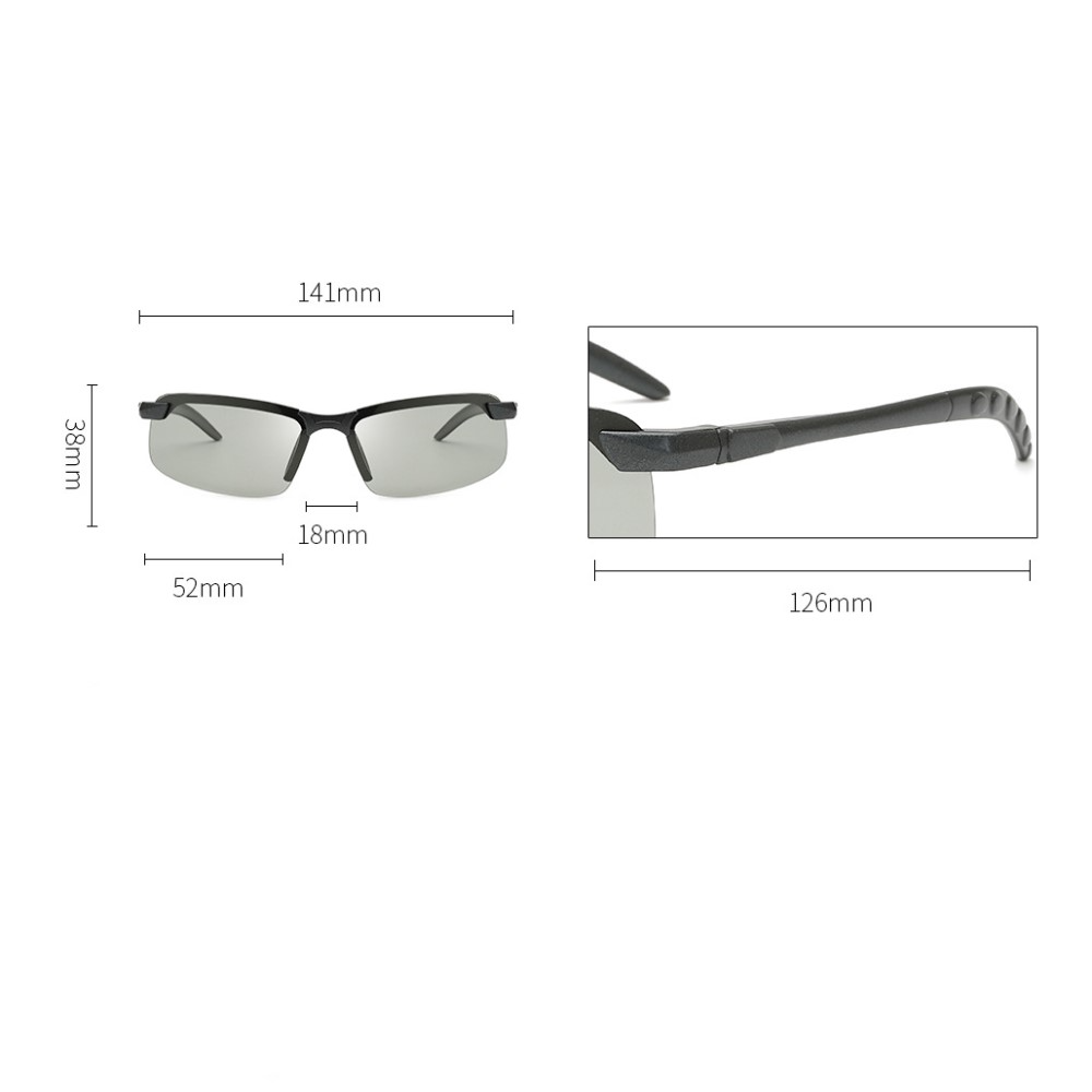 Polarisierte UV Sportbrille Fahrrad Velo Sonnenbrille - Schwarz