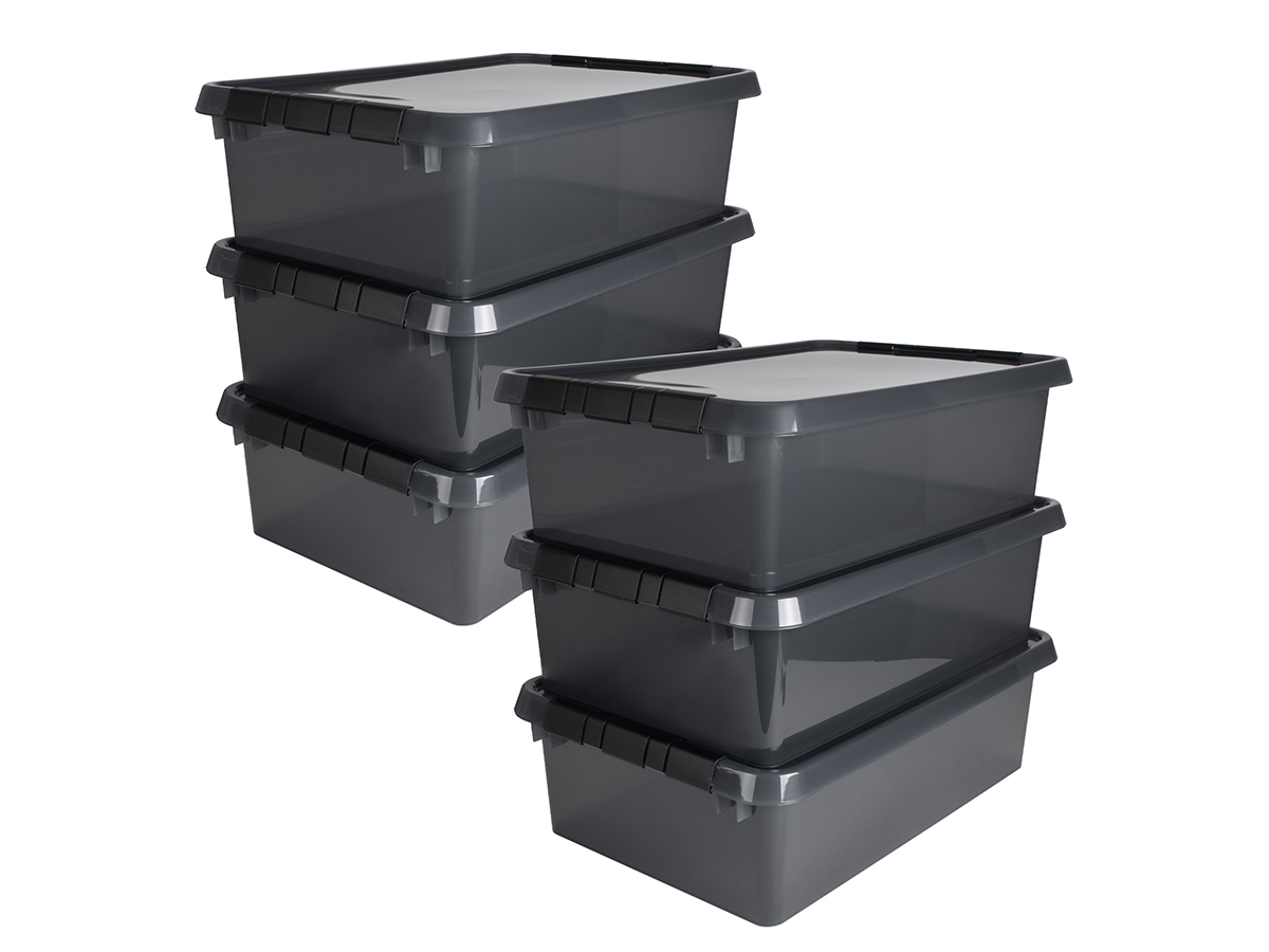 Sunware comfort line set van 6 32l opbergbox - grijs