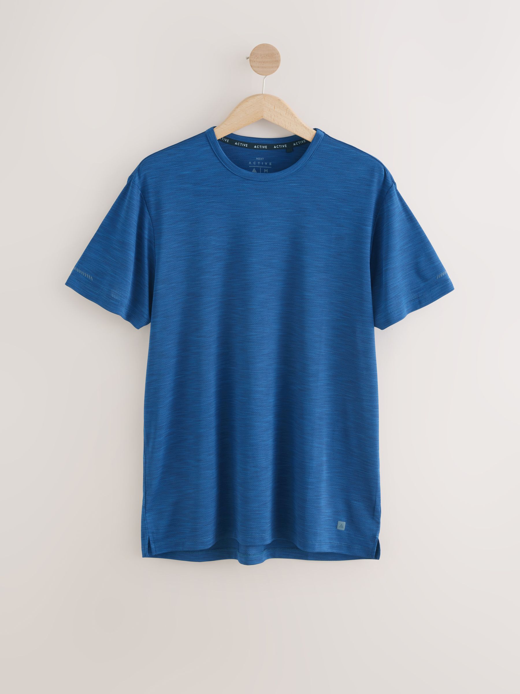 Helderblauw - T-shirt met korte mouwen - Active Gym Trainingstop