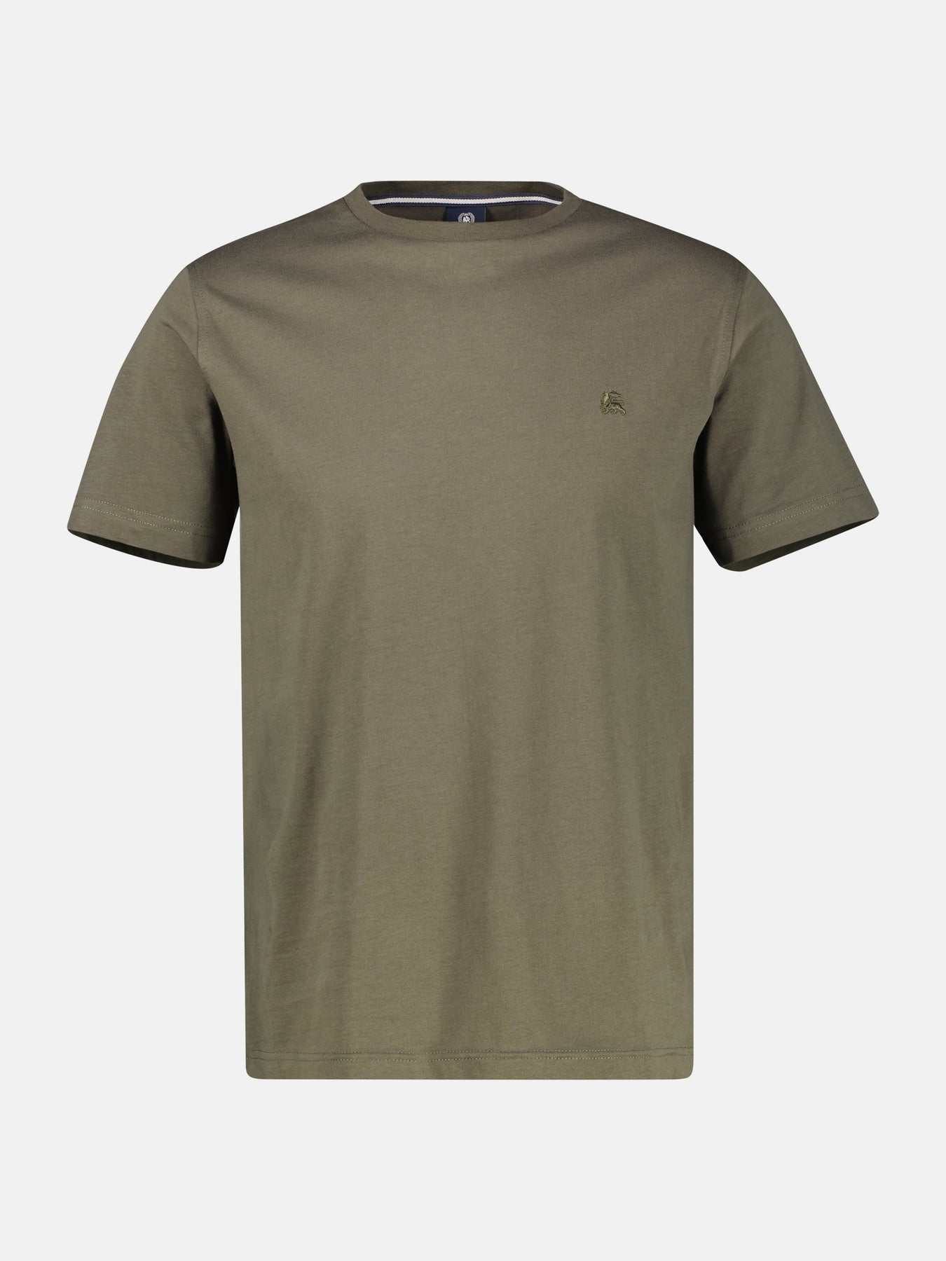 Basic T-Shirt mit Logostitch, unifarben