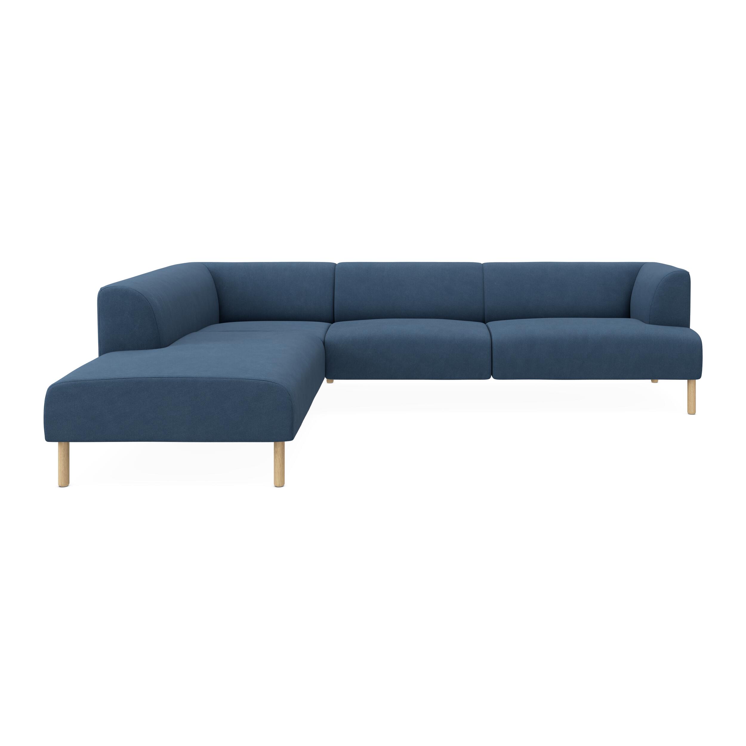 Teron venstrevendt sofa med pufafslutning
