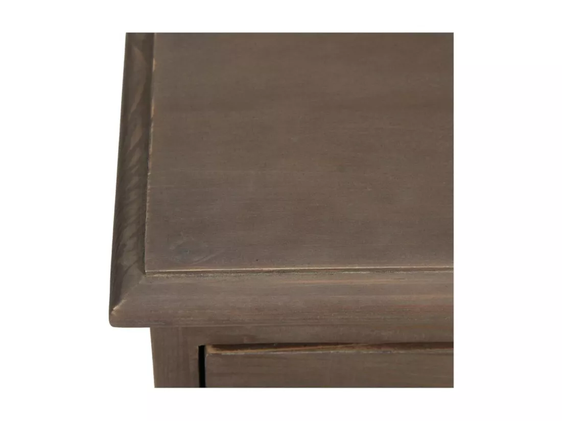 Table de chevet 1 porte charnière à droite 1 tiroir Bois Marron - Natural Interior's