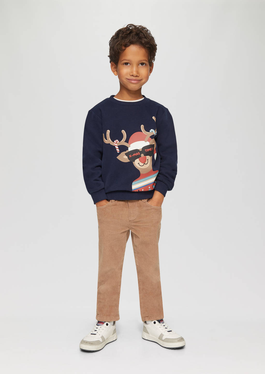 s.Oliver kersttrui blauw