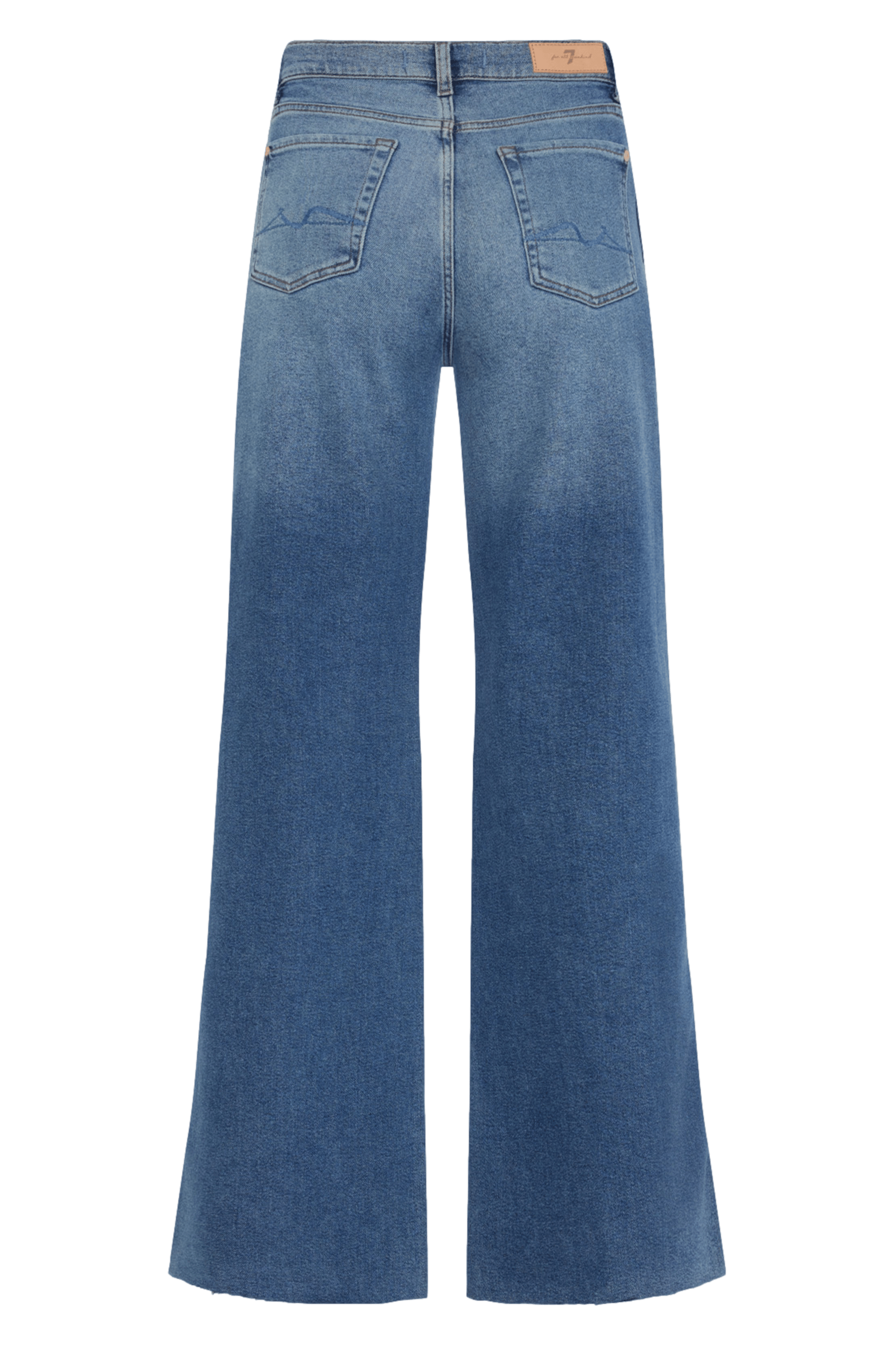 LOTTA - Jean flare taille haute en coton mélangé | Bleu