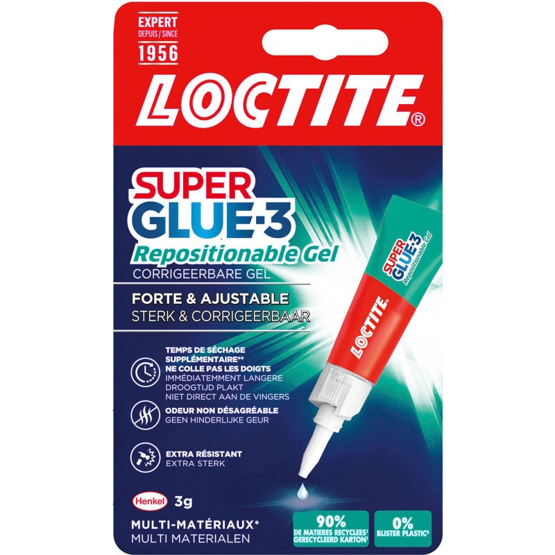 Colle super glue 3 gel - tube de 3 g