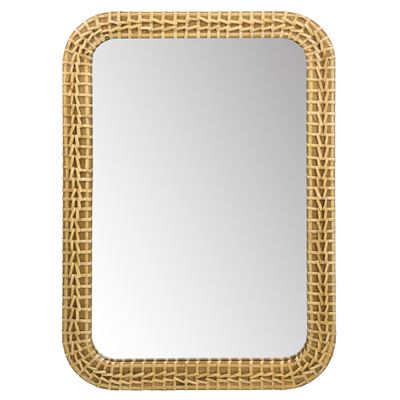 Miroir en rotin