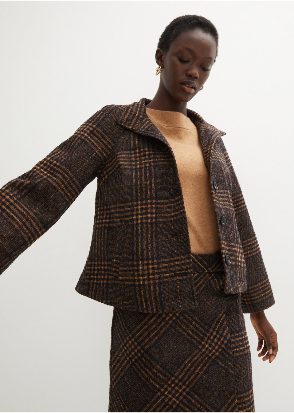 Veste courte imitation laine