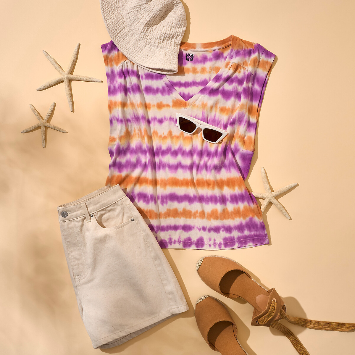 COLEÇÃO LA REDOUTE<br>Shorts jeans, cintura alta