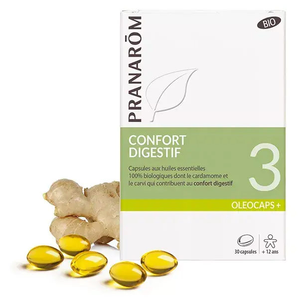 Pranarom Oleocaps 3 Conforto Digestivo Orgânico 30 cápsulas