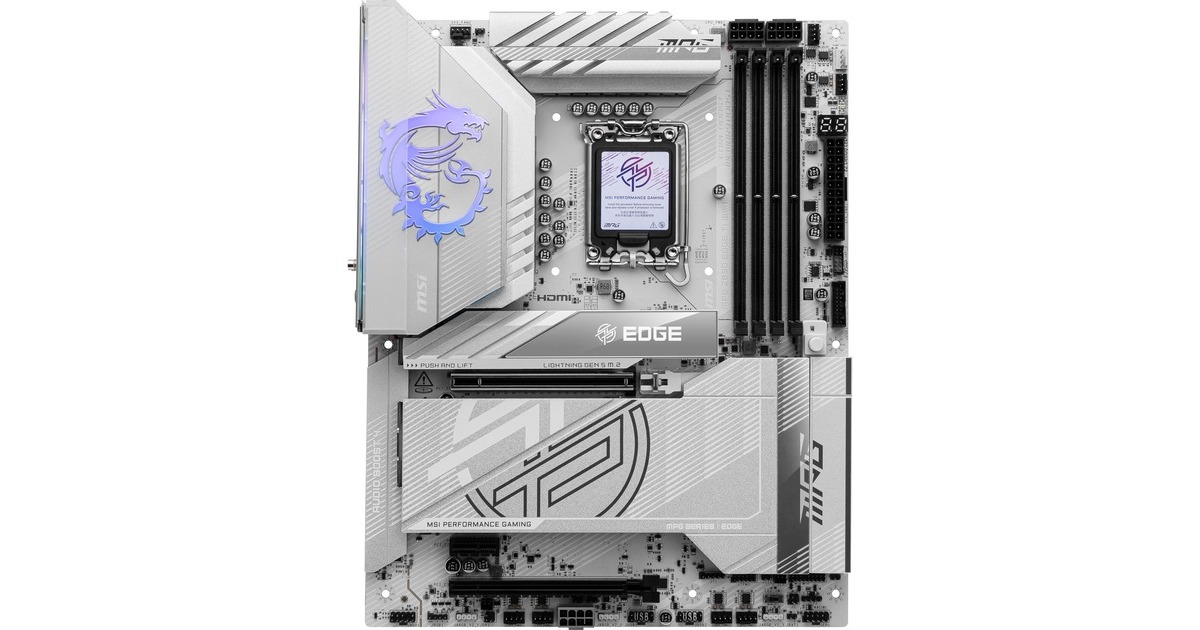 MSIMPG Z890 EDGE TI WIFI socket 1851 moederbord  (RAID, 5Gb-LAN, WLAN, BT, Sound, ATX)