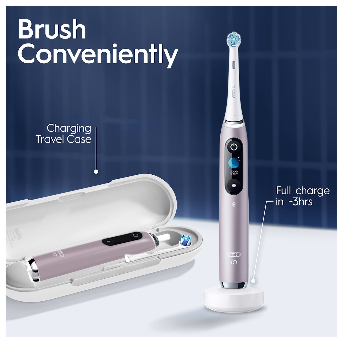 Oral-B iO 9s elektrisk tannbørste 387194 (rose quartz)
