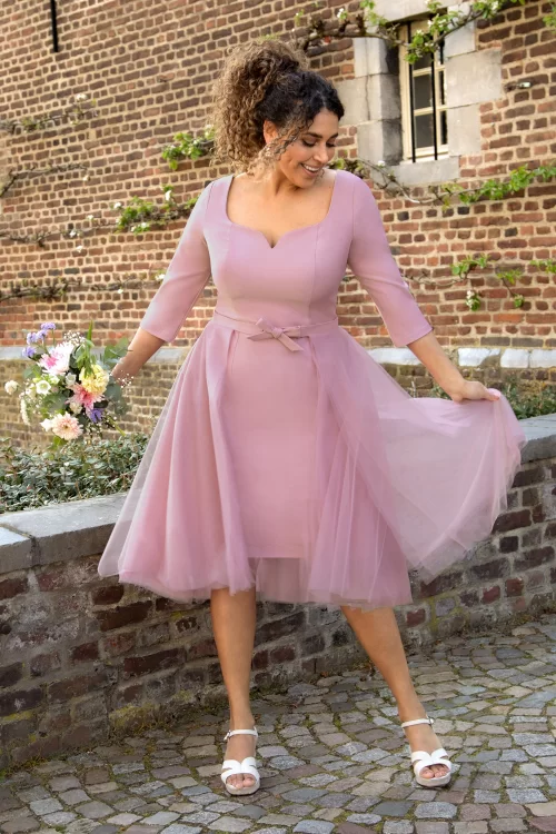 Vintage Diva  The Patrizia penciljurk in zachtroze
