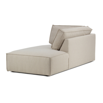 KARWEI modulaire bank James eindstuk hoek lang rechts grof geweven beige polyester