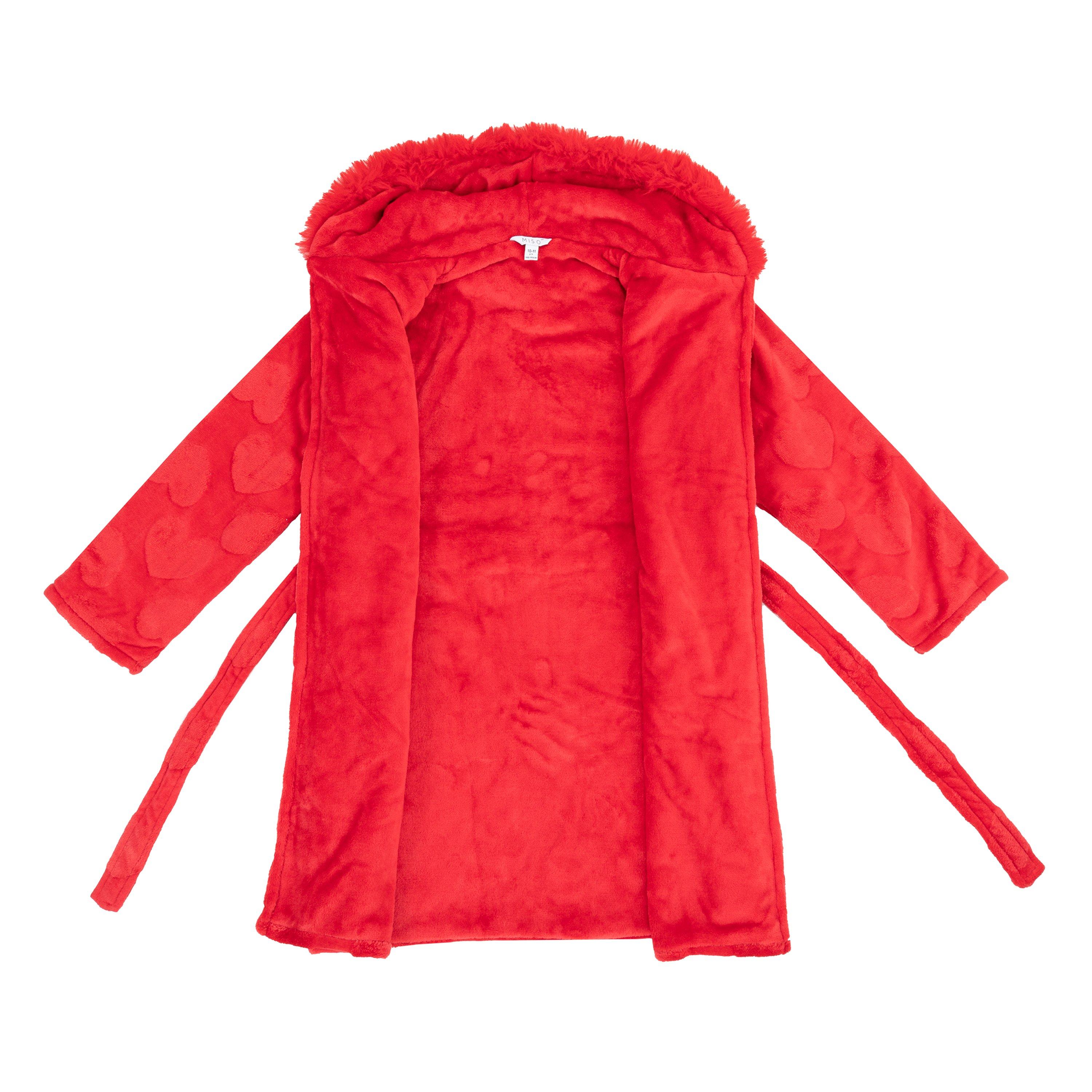 Miso Kids Girls Luxury Heart Sparkle Dressing Gown