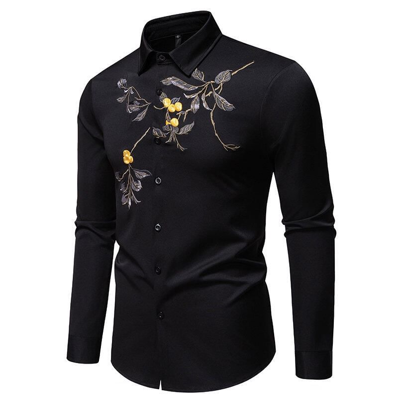 YIKES - Geborduurd shirt met lange mouwen