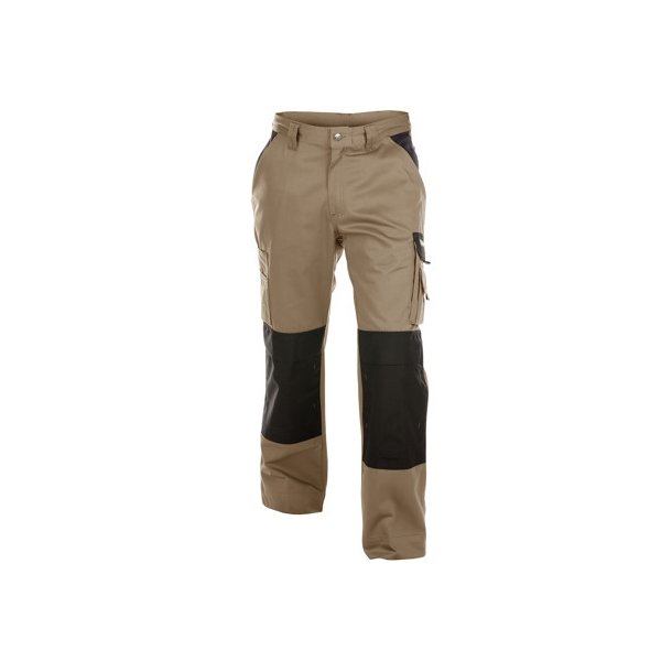 200426 Dassy ® Boston to farvet arbejdsbukser med knælommer beige sort 245 g