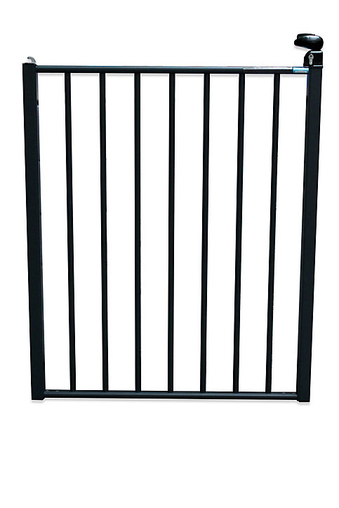 Portillon à barreaux pour barrière de piscine en aluminium gris