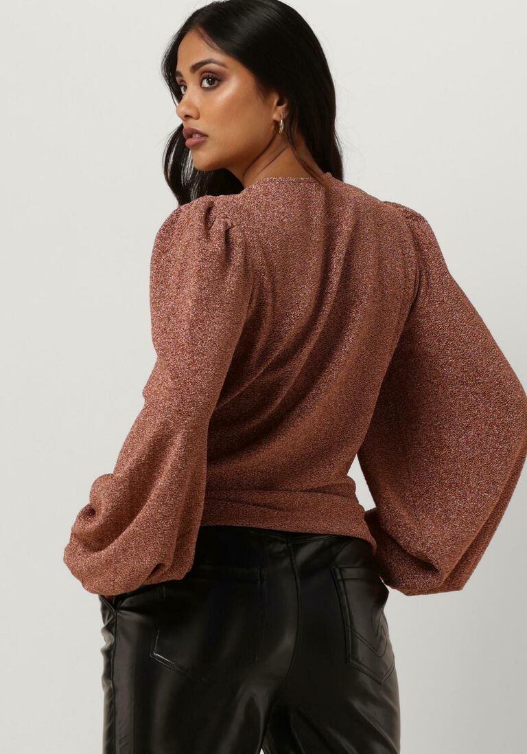 SUMMUM roze summum blouse long sleeve top lurex jersey