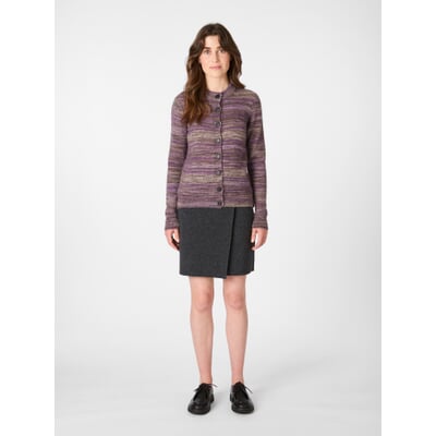 Damen-Strickjacke meliert, Mauve