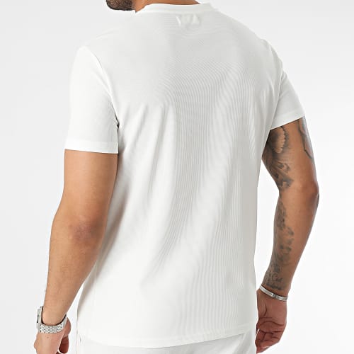Ensemble Tee Shirt Et Short Jogging Blanc