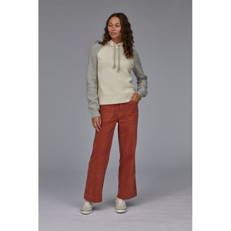 Recycled Wool-Blend Hooded Pullover Sweater - Sweatshirt en laine mérinos femme
