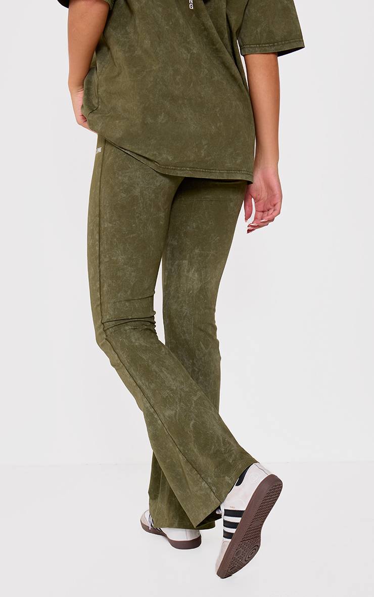 Prettylittlething Pantalon Évasé Taille Haute Imprimé Effet Délavé