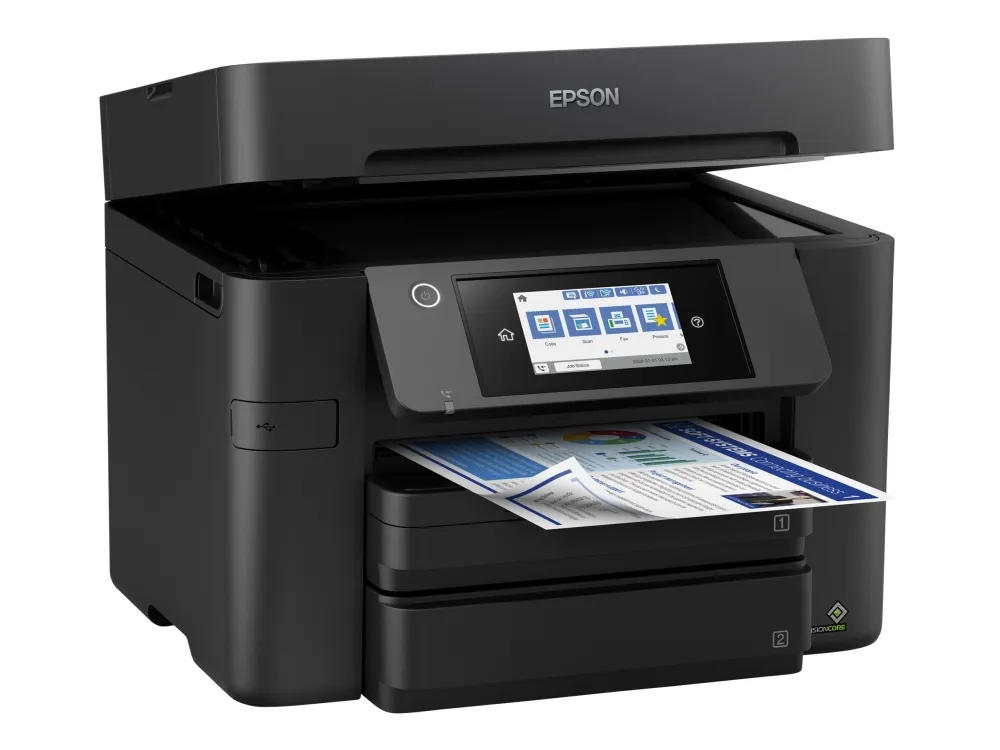 Epson WorkForce Pro WF-4830DTWF - Multifunktionsprinter - farve - blækprinter - A4/Legal (medie) - op til 25 spm (udskriver) - 500 ark - USB 2.0, LAN, Wi-Fi(n), USB vært, NFC