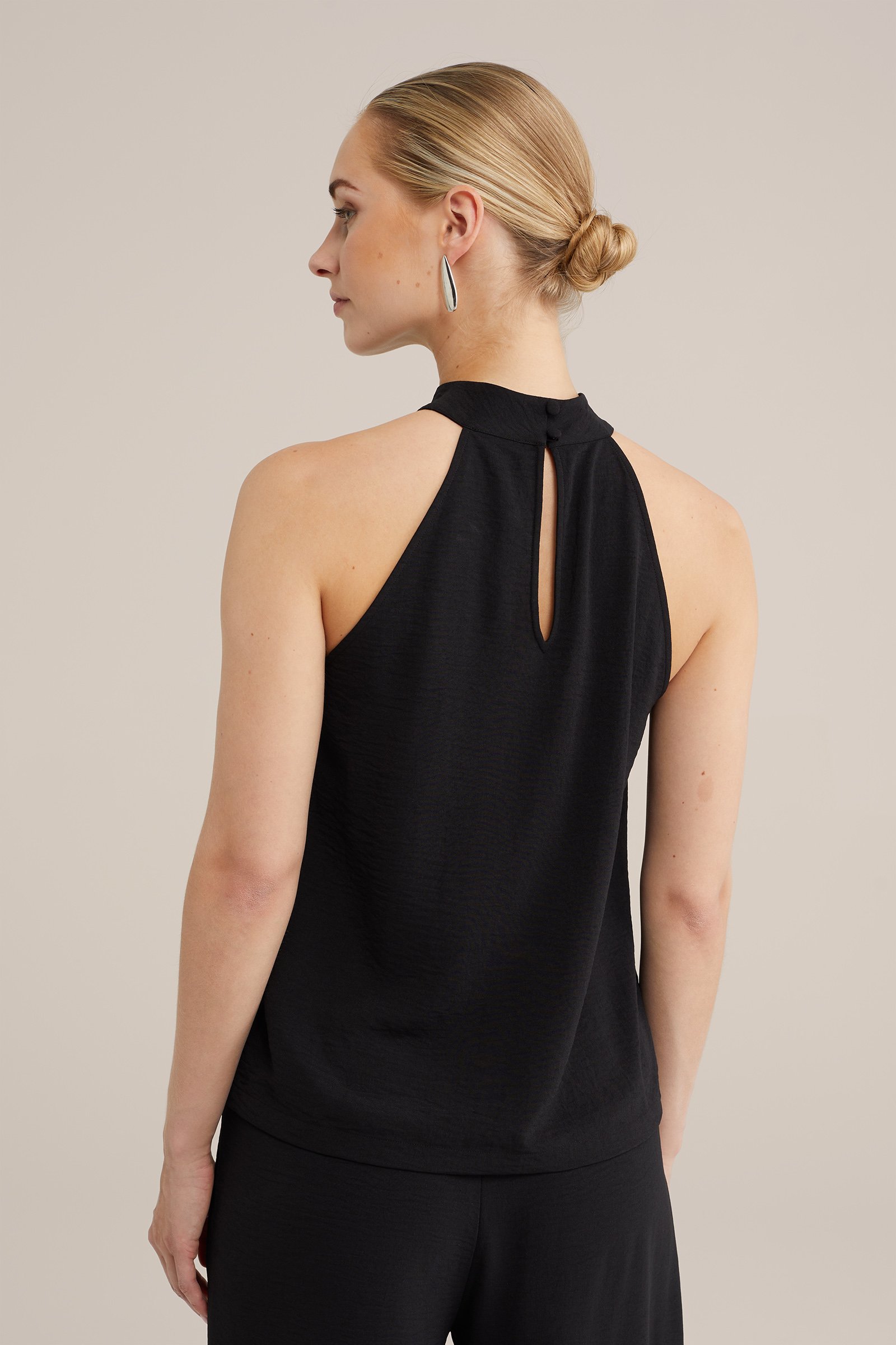 halter top WE Fashion Zwart