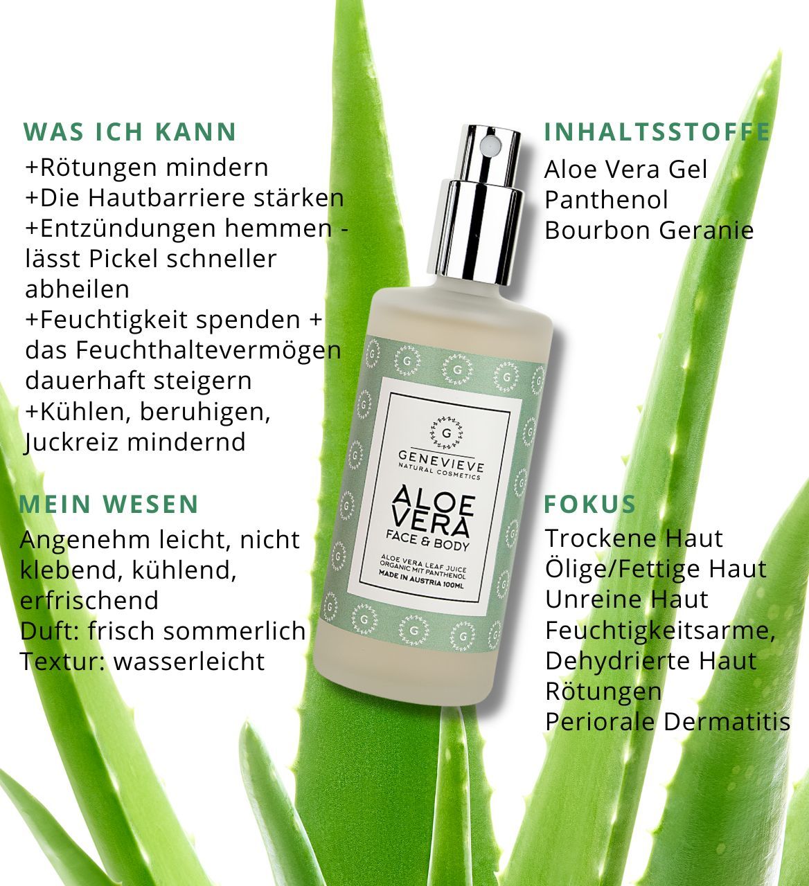 GENEVIEVE - Bio Aloe Vera Gel Spray