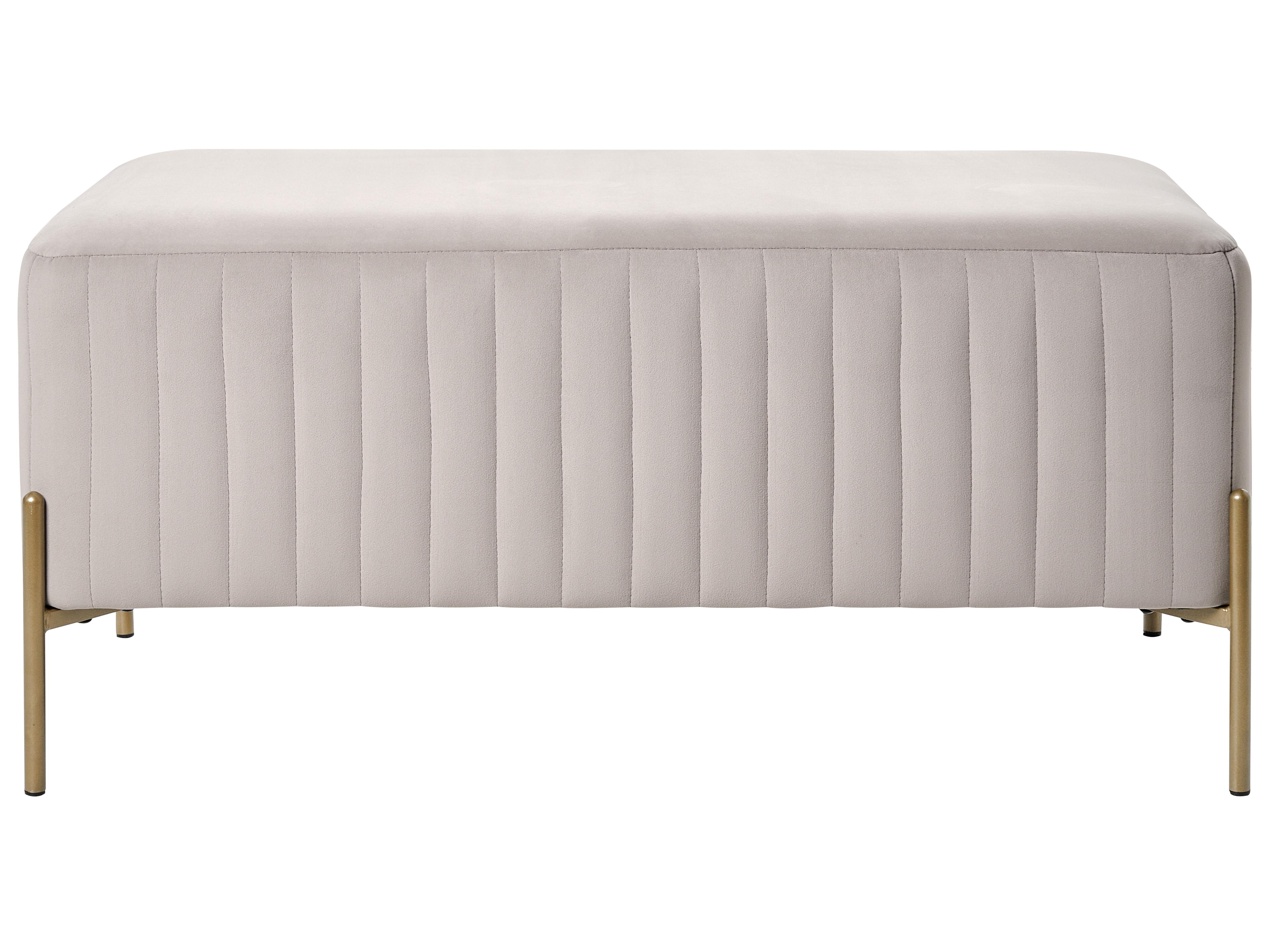 Bankje UTAH Fluweel Taupe